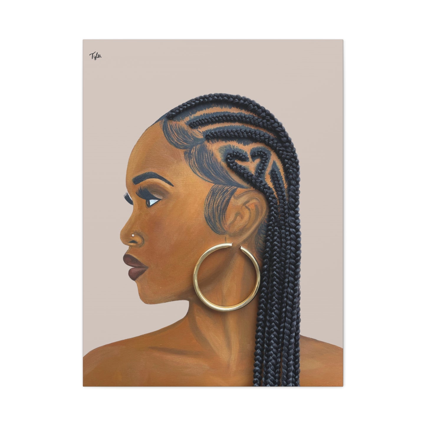 Certified Lover Girl 2D Canvas Print (No Hair)