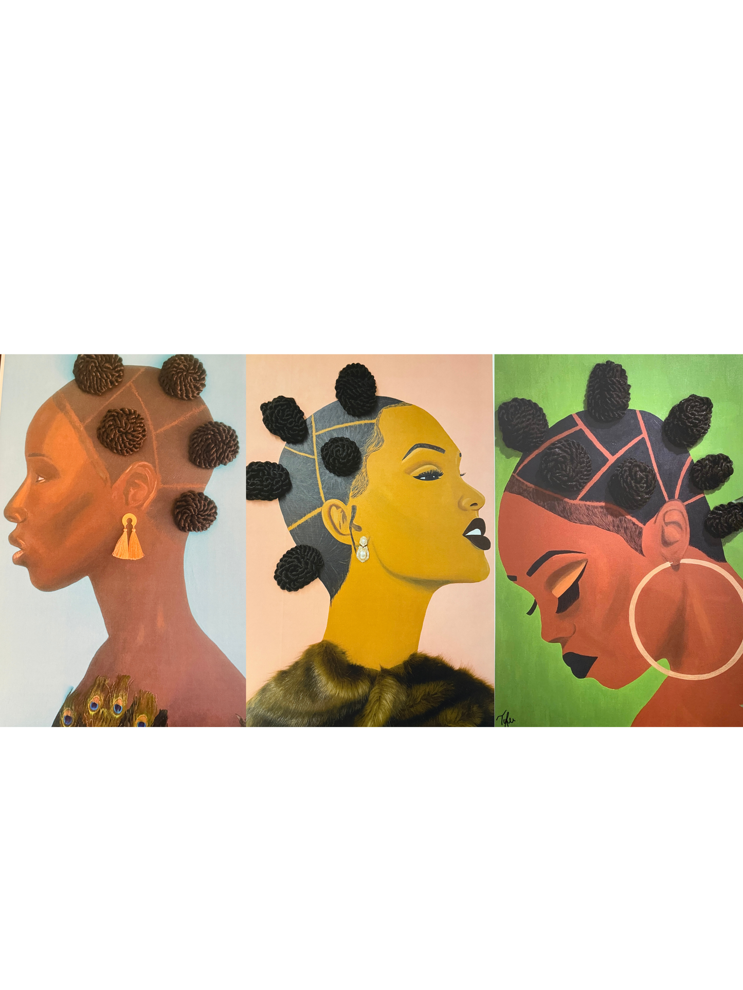 3 pc Bundle Baby it’s cold outside | Bold and beautiful | Level up- 12X18 2D Paper Print (No Hair)