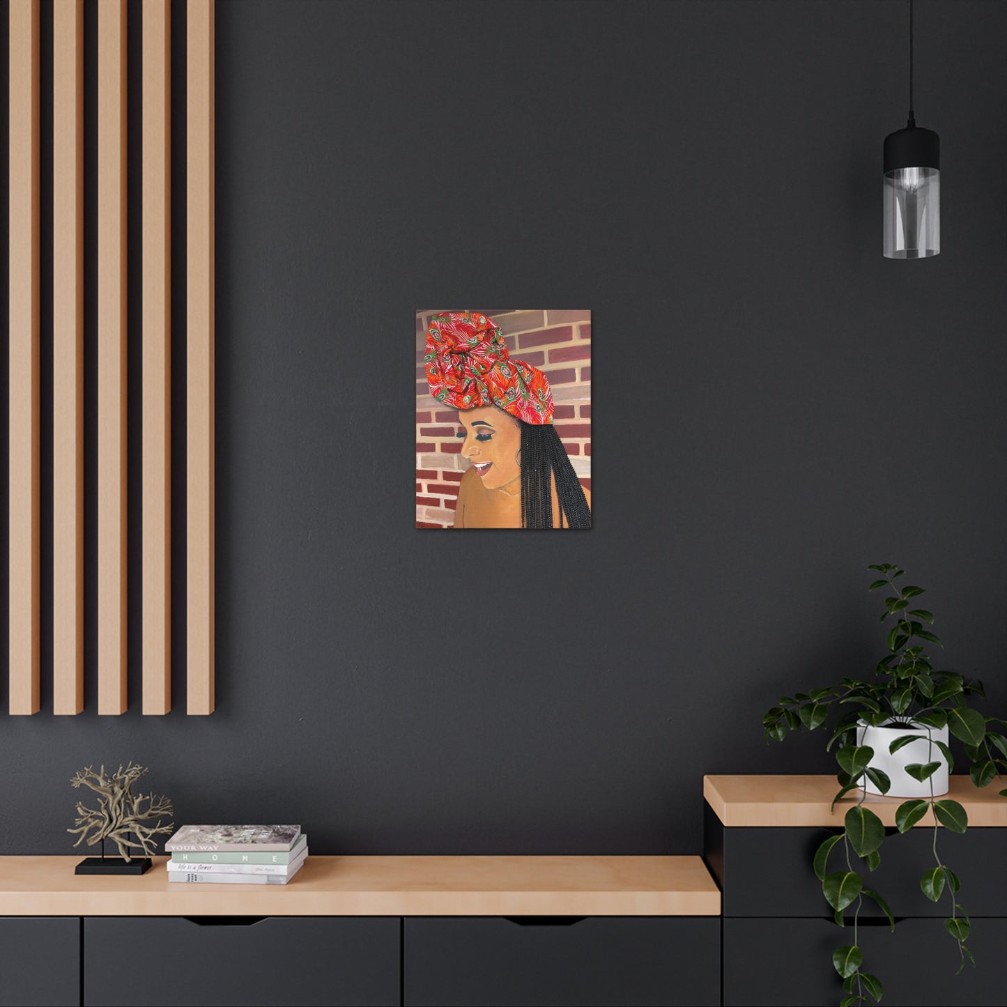 Happy- 2D Canvas Print (no Hair)