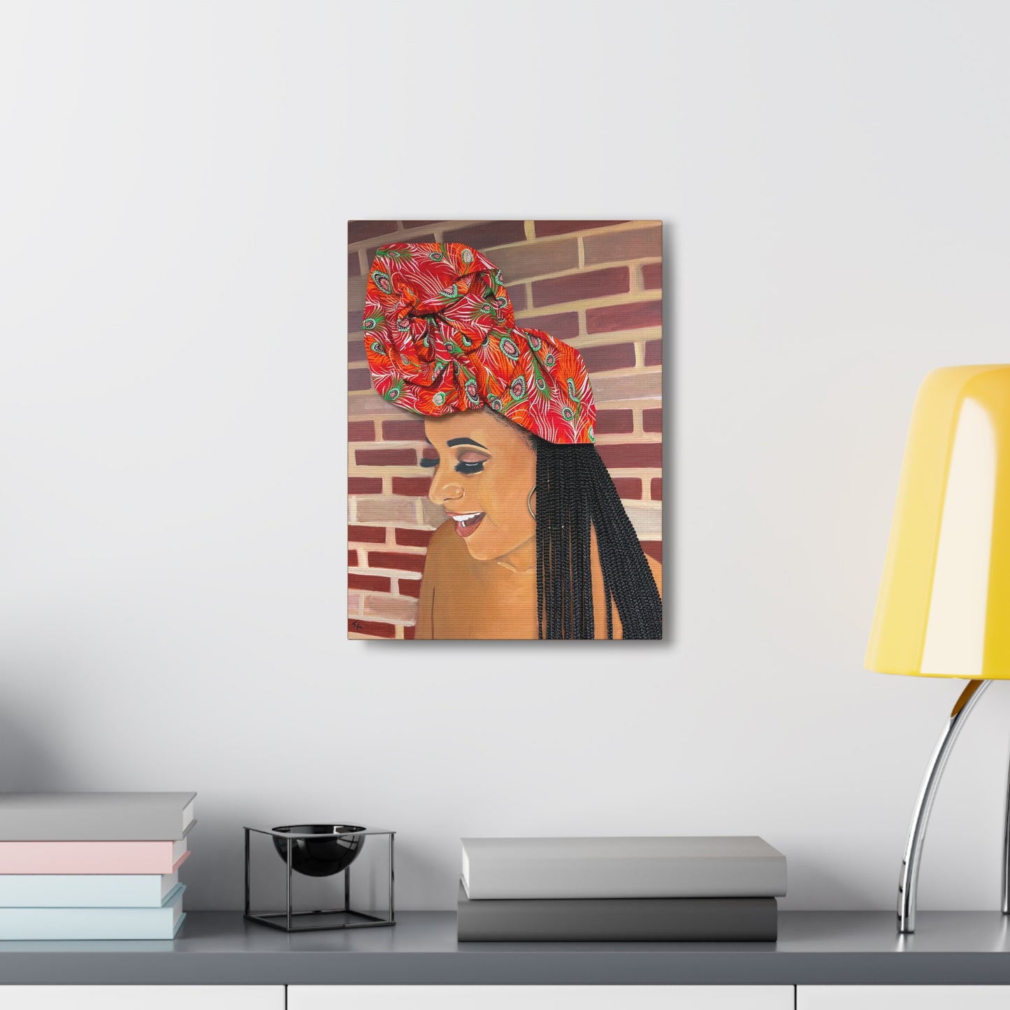 Happy- 2D Canvas Print (no Hair)