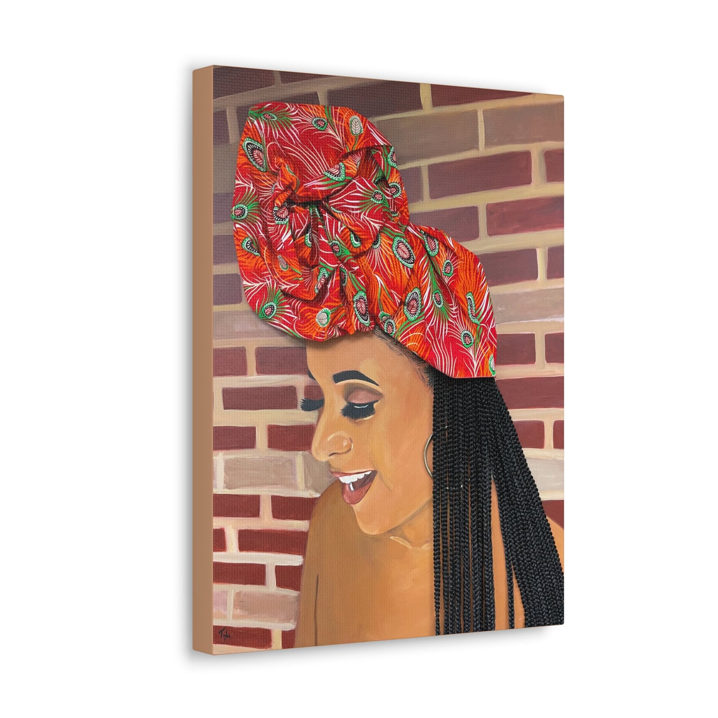 Happy- 2D Canvas Print (no Hair)