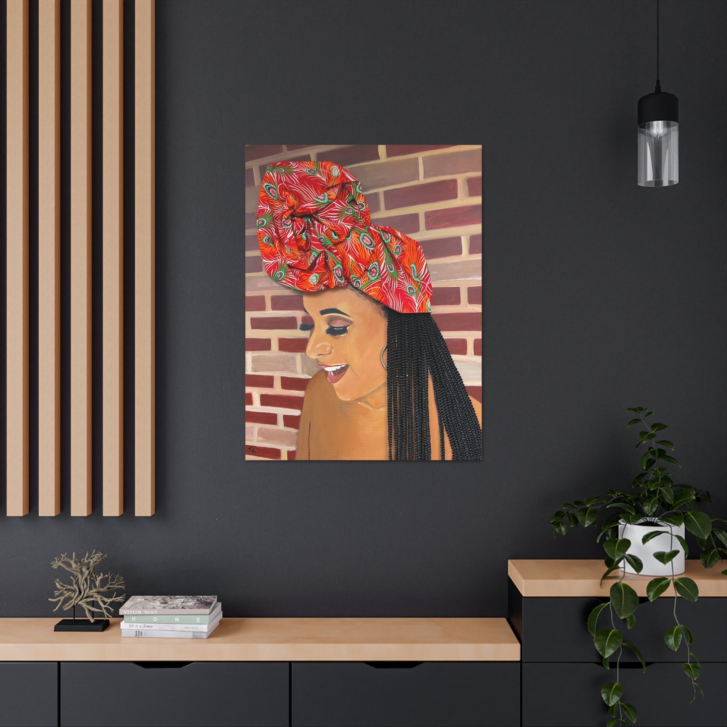 Happy- 2D Canvas Print (no Hair)