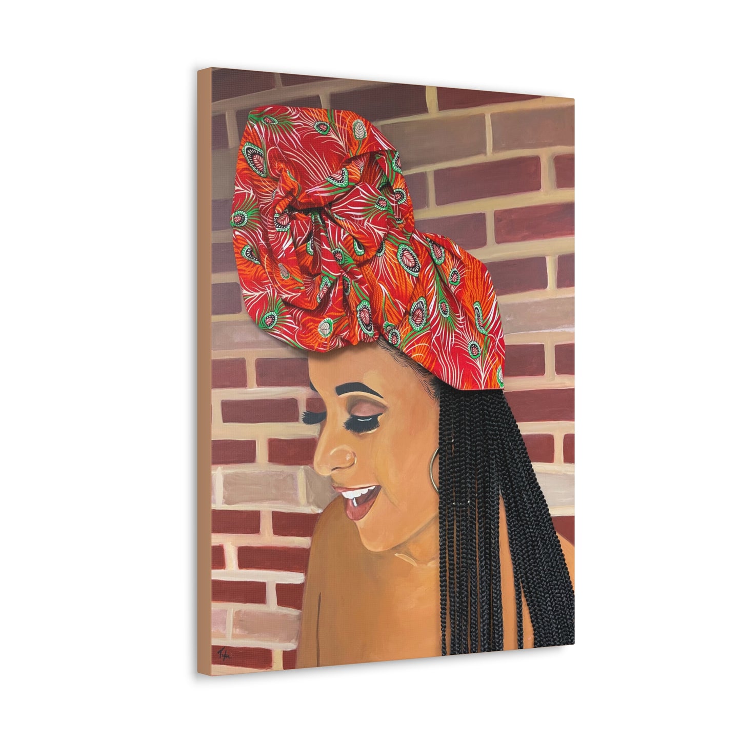 Happy- 2D Canvas Print (no Hair)