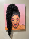 Joyful II-  3D Canvas Print (With Hair)
