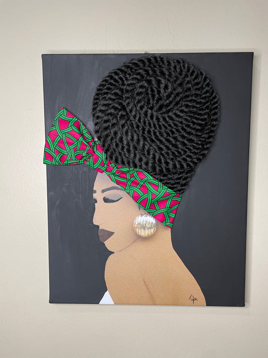 Bun Life III -  3D Canvas Print (With Hair)